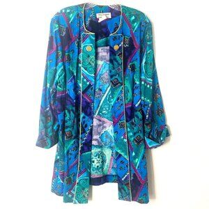 Vintage Tracy Richards Evening Jacket Blazer Open Front Cardigan Women’s Size 14